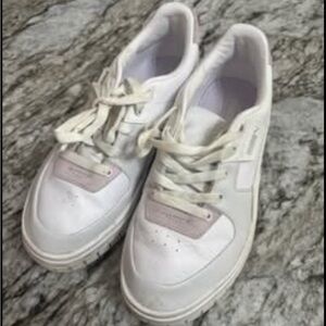 Puma Women's White Sneakers with Pale Pink Accents